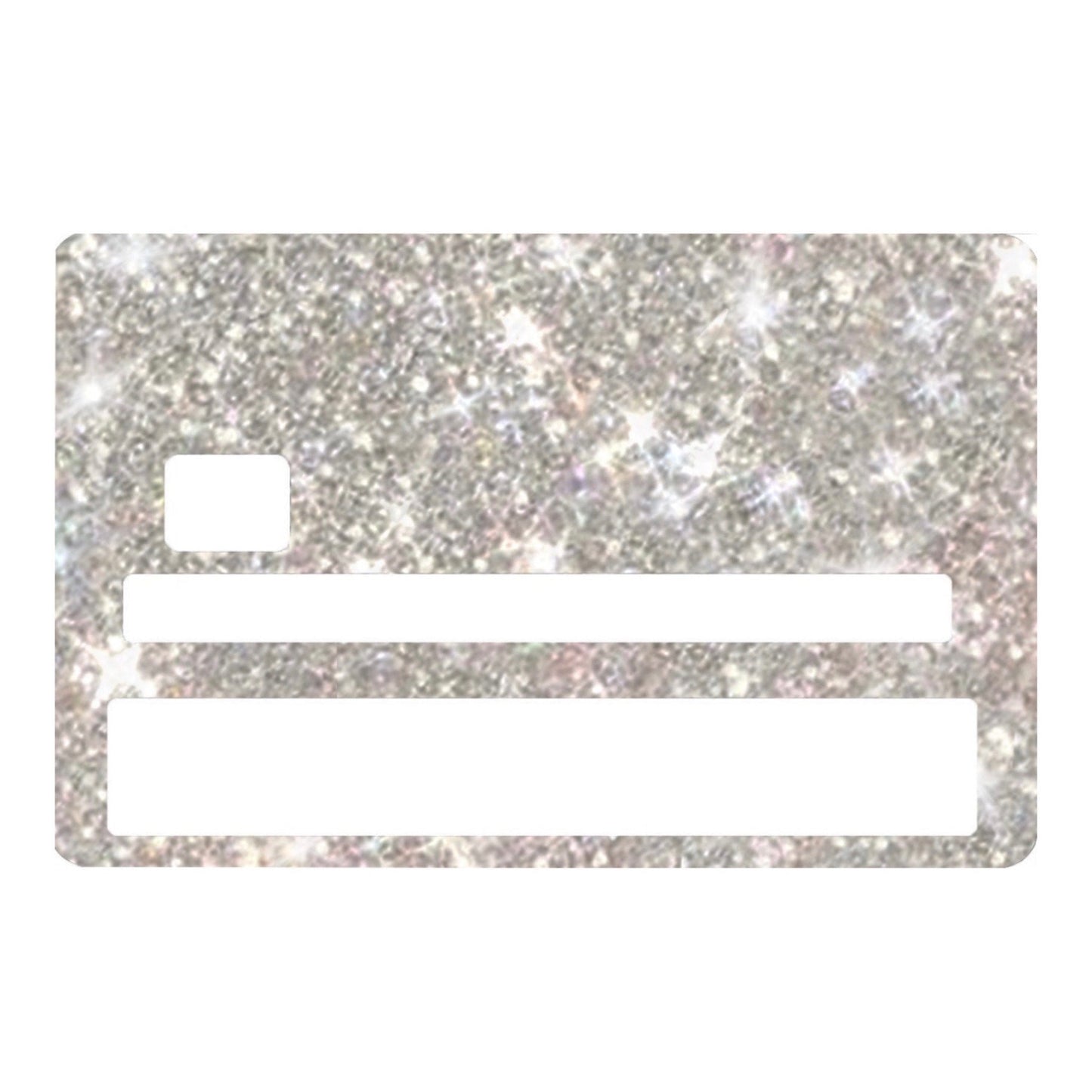 Ultra Sticker Shiny Ultra Bling Removable Debit - Front Information Bank - Credit Card Skin Cover Specially Bright Front Information, Protecting and Personalizing Bank Card - No Bubble, Slim, Waterproof Card Cover - Fashion Car Inc