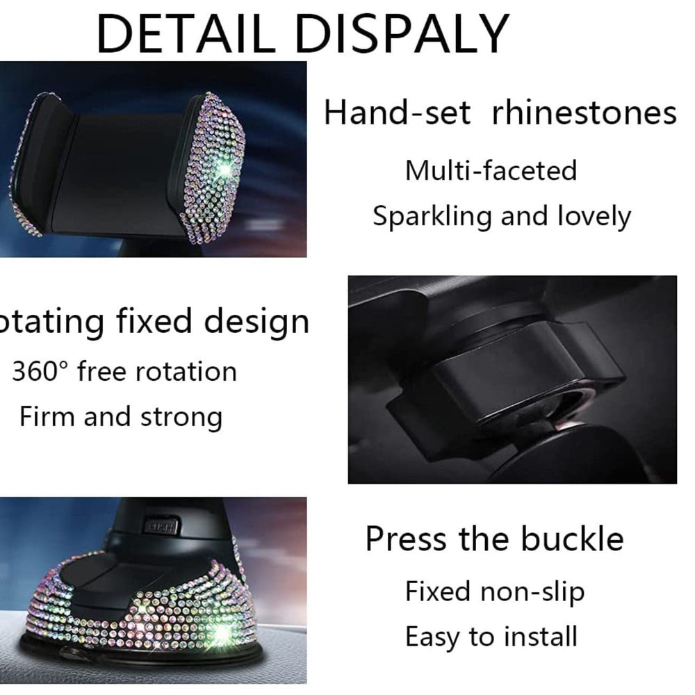 Universal Car Phone Holder, 360° [Adjustable and Stable] Universal Car Glass Mount, Windshield, Car Air Vent Mount, Car Accessories for Women and Girls (Colorful) - Fashion Car Inc